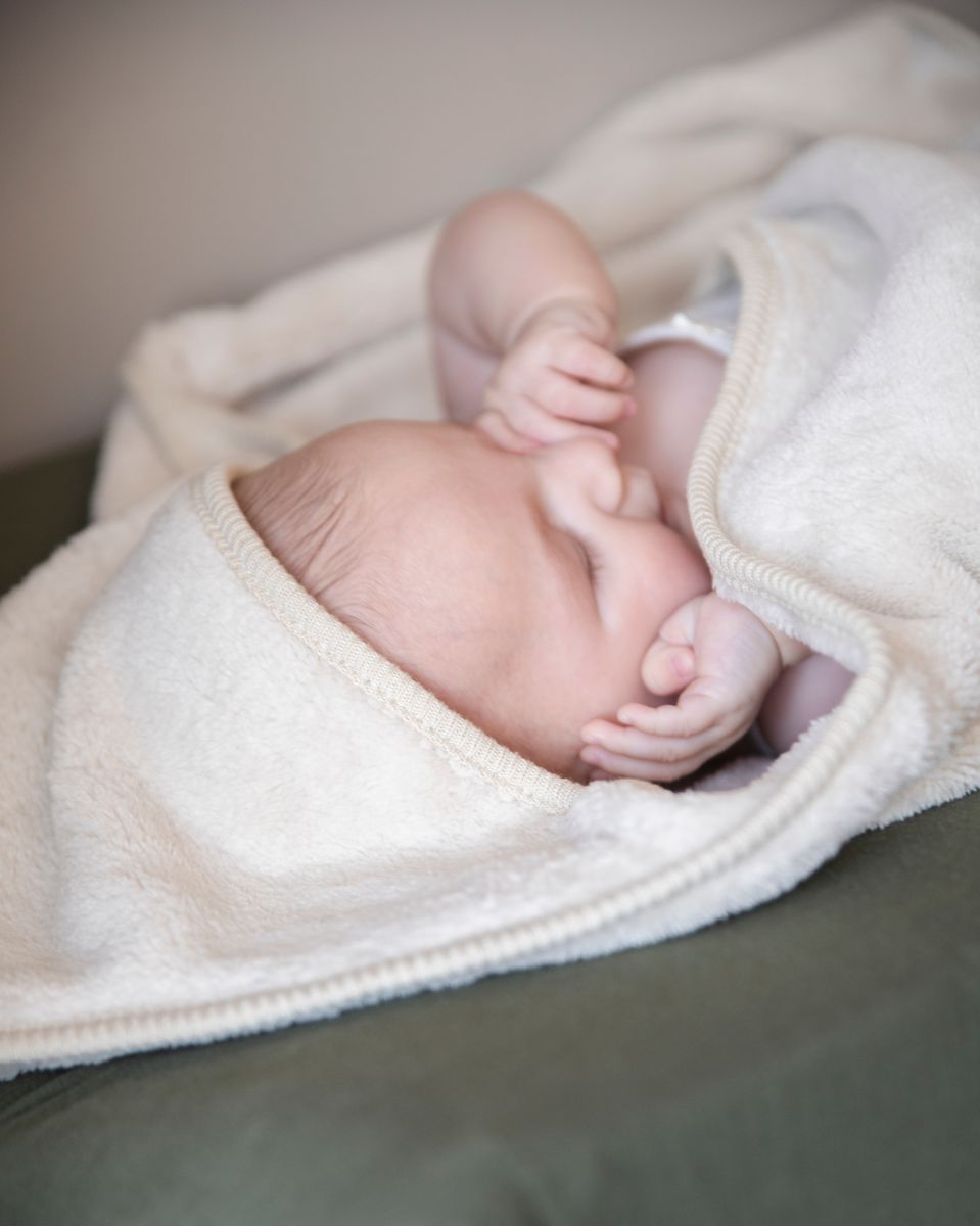 Wikkeldeken cozy warm linnen | personaliseer met naam - Spoiled baby