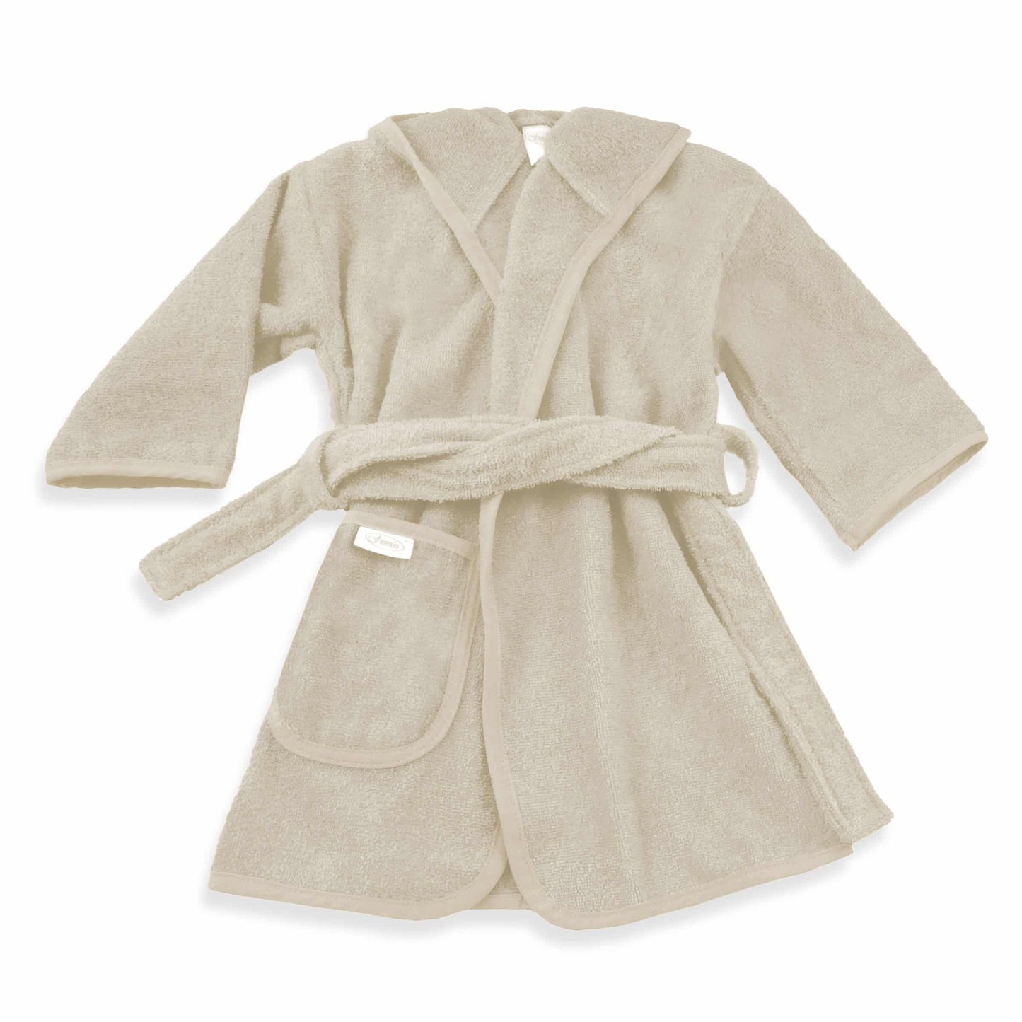 Badjas Uni Line, 1-2 jaar — Sandstone grey 100% katoen - Spoiled baby