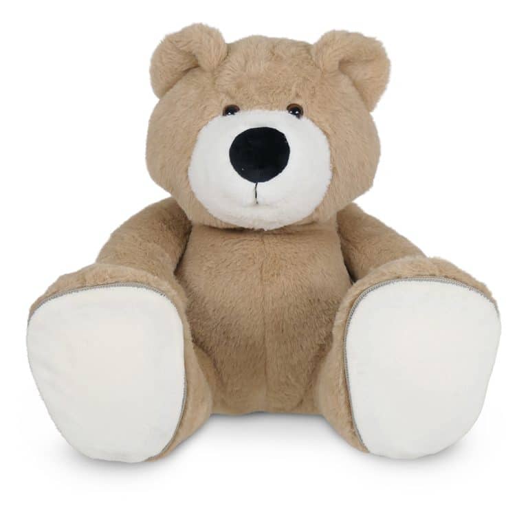 Beer Vic roze 45cm met verwisselbare zooltjes | Cream - Spoiled baby