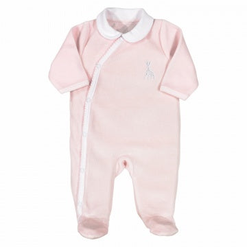 Sophie de giraf 1-delig roze baby pakje met kraagje | Personaliseer met naam - Spoiled baby
