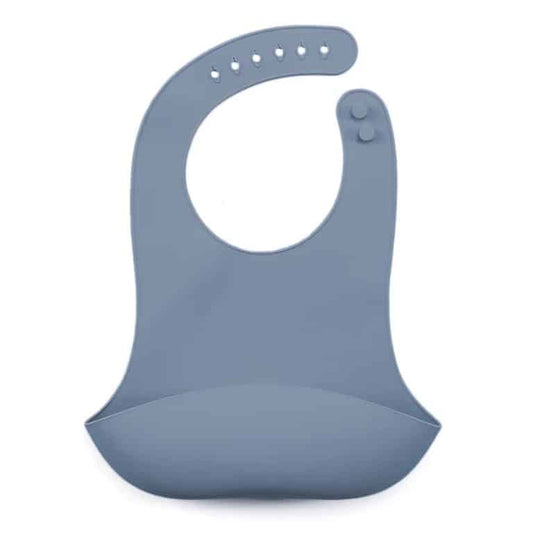 Slab Siliconen met opvangbakje, grey blue - Spoiled baby