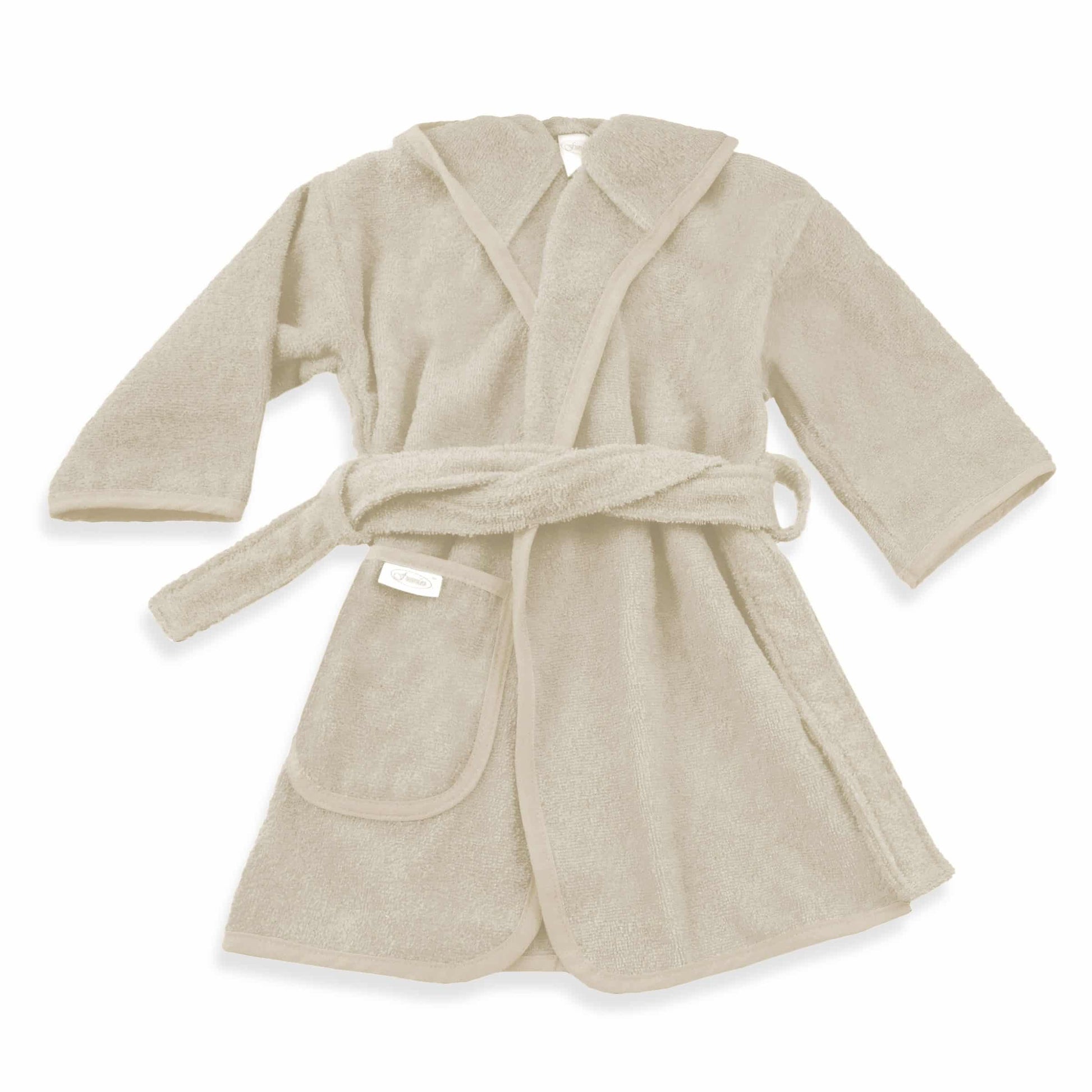 Badjas Uni Line, 1-2 jaar — Sandstone grey 100% katoen - Spoiled baby