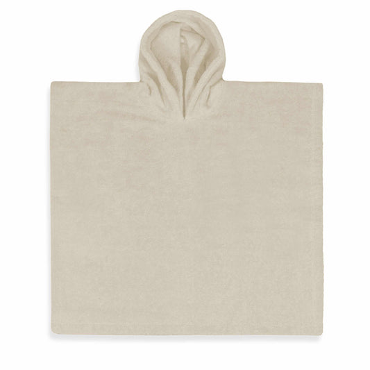 Badponcho met naam 100% Katoen badstof Sanstone/grey | te personaliseren met naam (kopie) - Spoiled baby